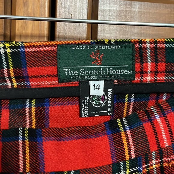 The Scotch House | tartan skirt | midi skirt | red | Sz. 14 - Picture 2 of 6